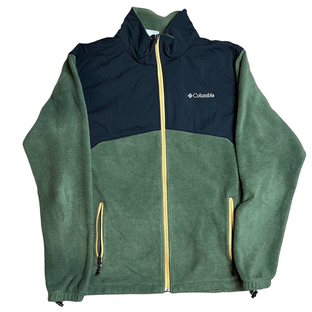 Mens Columbia Sportswear Green Fleece Full Zip